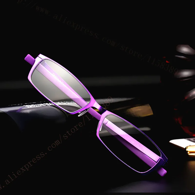 2017 Титан сталь пресбиопические очки с Чехол Мужчины легкий тонкий для чтения