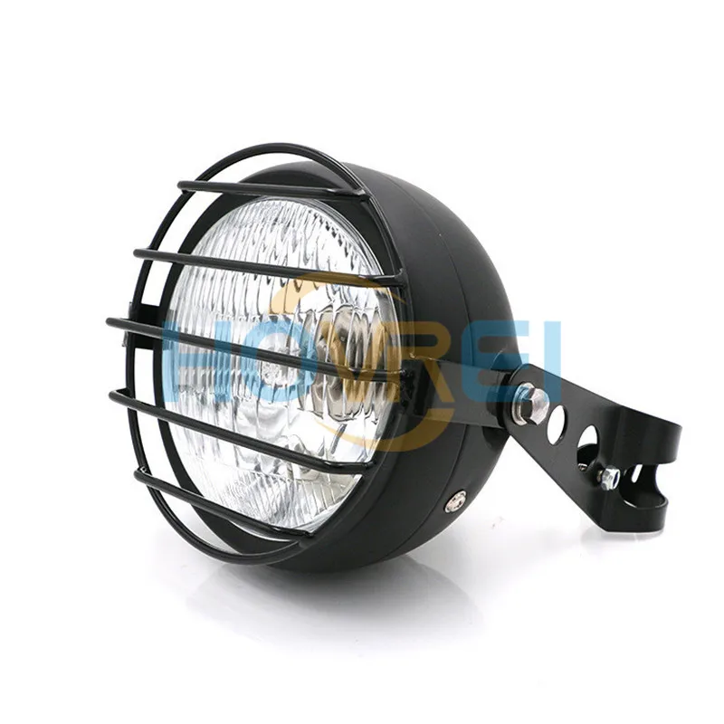 Передняя фара для мотоцикла 6 5 дюйма ретро с креплением маска гриля налобный