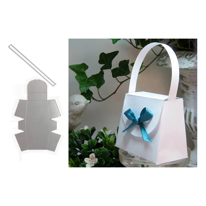 

Happymems Handbag Gift Box Cutting Dies Metal Cutting Dies For Scrapbooking Bag New Dies 2019 Stencil Crafts