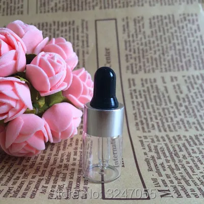 Прозрачная пустая косметическая бутылка для эфирного масла 2 мл 100 шт./лот