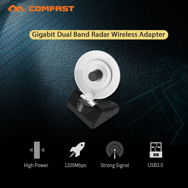 Comfast 1200 м гигабитный мощный двухдиапазонный 3 0 радар беспроводной адаптер 5 8 ГГц