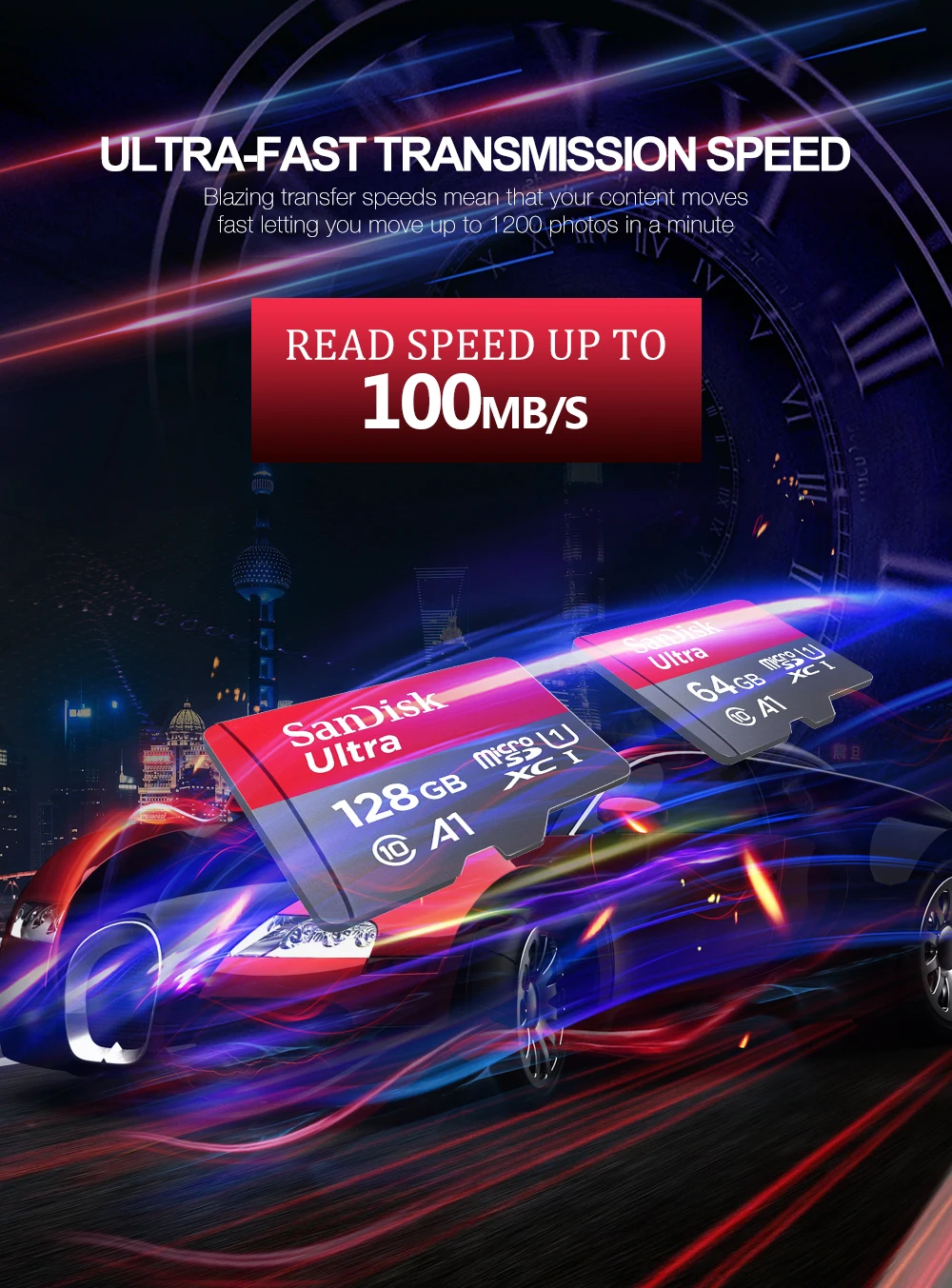 sandisk Micro SD карта класс 10 TF карта 16 ГБ 32 ГБ 64 Гб 128 Гб карта памяти диск для samrtphone и настольный ПК
