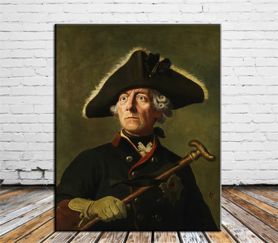 Холщовая картина Frederick The Great Wilhelm Camphausen для гостиной домашний декор современная
