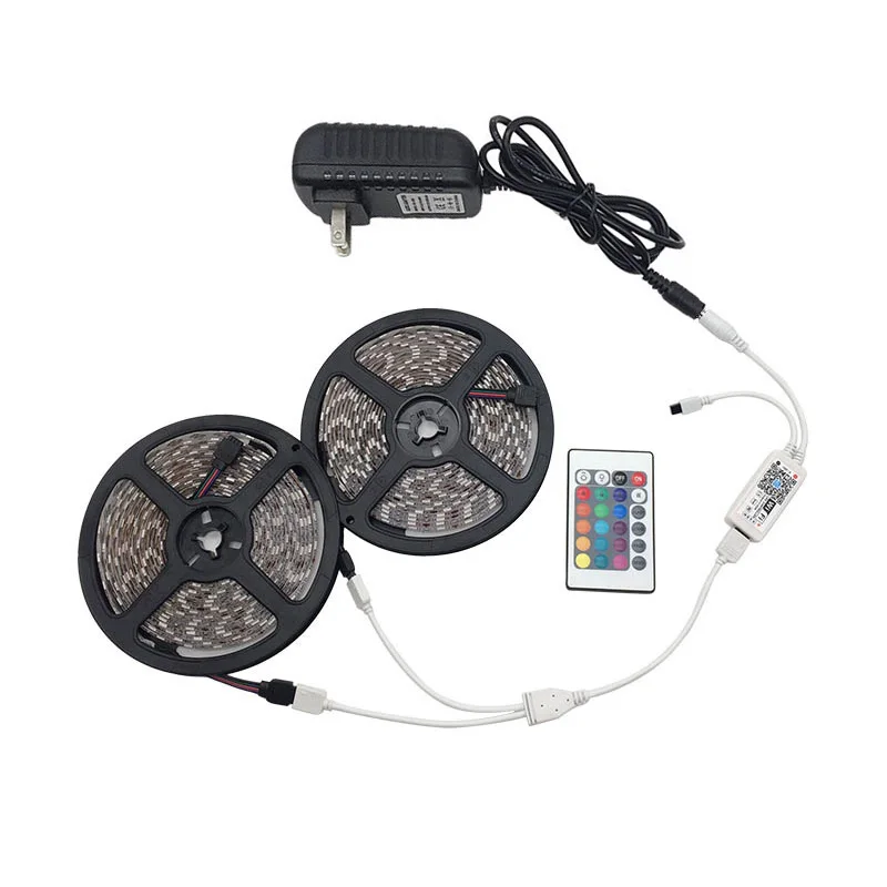 5 м 10 RGB Светодиодная лента 2835 3528 SMD Диодная Водонепроницаемая Bluetooth WiFi 24Key control DC 12V
