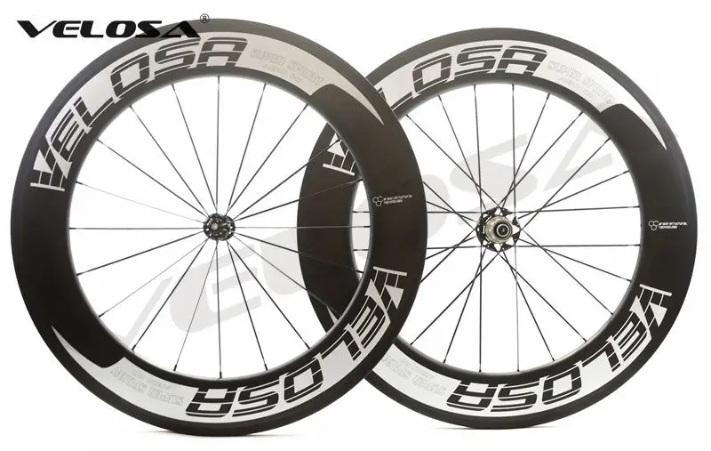 Velosa Sprint 80 велосипедные карбоновые колеса 88 мм клинчерные/Трубчатые 700C дорожные 2:1