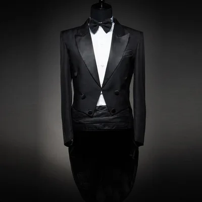 {Jacket + pan} Мужской комплект с платьем для выступлений на сцене костюм командования