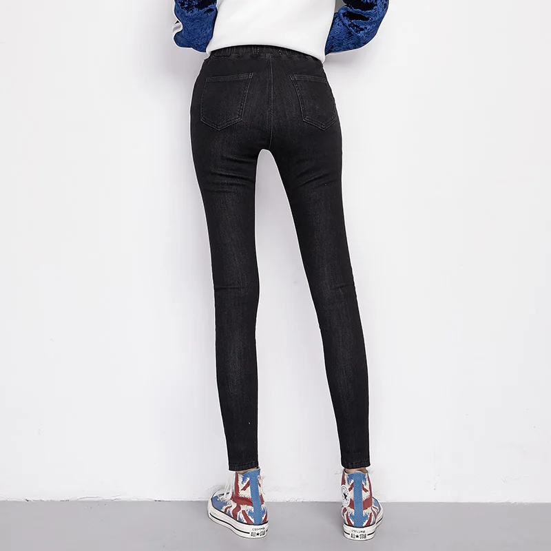 LEIJIJEANS Новое поступление Зимние флисовые тянущиеся хорошо размера плюс
