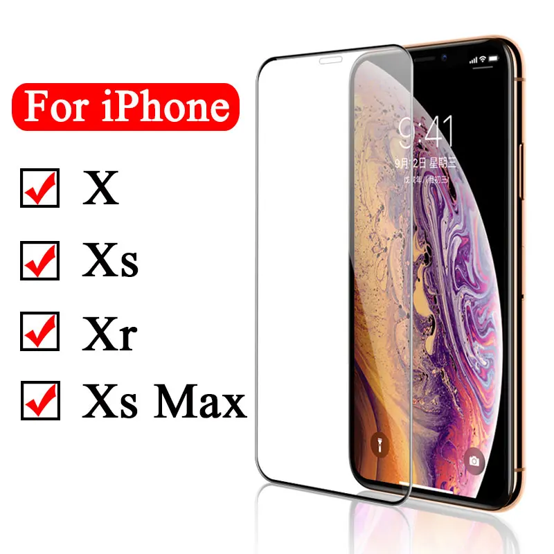 Бронированное Защитное стекло для Apple iPhone Xs Max Xr X закаленное защиты экрана пленка