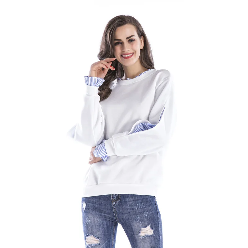 autumn period and the false two-piece fleece collar single female Add hair thickening fashion women's clothing | Женская одежда