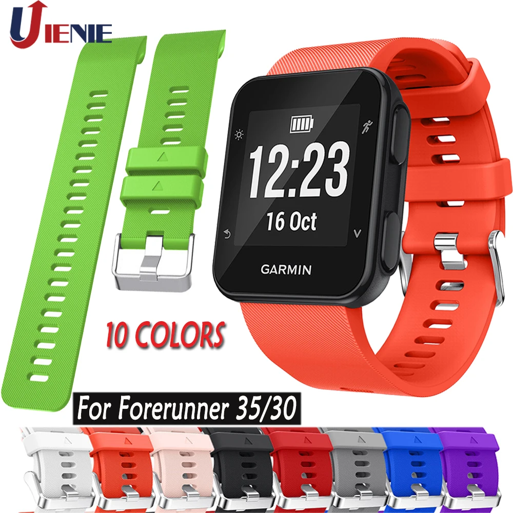 Спортивные силиконовые часы ремешок для Garmin Forerunner 35 30 Смарт часы браслет красочные замена Браслет ремешок для часов