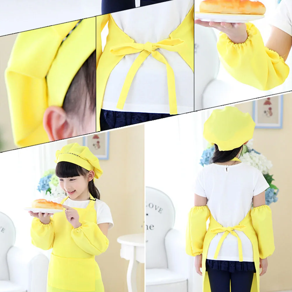 3 шт./компл. Детские передники для кухни Рисование детского сада ремешок детей