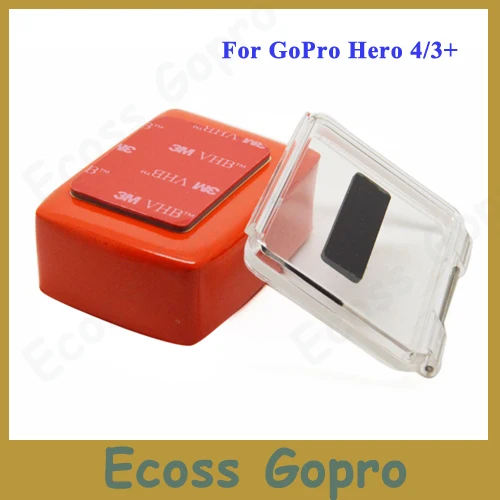 Gopro hero 4/3 + задняя крышка чехол плавучий поплавок коробка 3M клей анти раковина