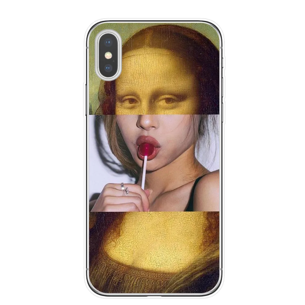 T3363 Забавный чехол для телефона KACKYFUL Leonardo da Vinci Mona Lisa Pat Cat с художественной эстетикой и рисунком для iPhone 8, 7, 6, 6S Plus, X, XS, MAX, 5S, SE, XR - Цвет: T3363
