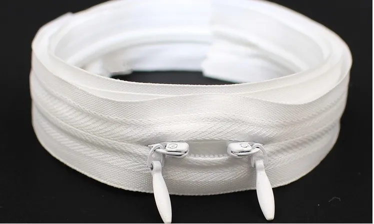 

90cm,1m,1.5m white black invisible single slider double sliders plastic nylon lace zipper for quilt cover dress pillow 1782