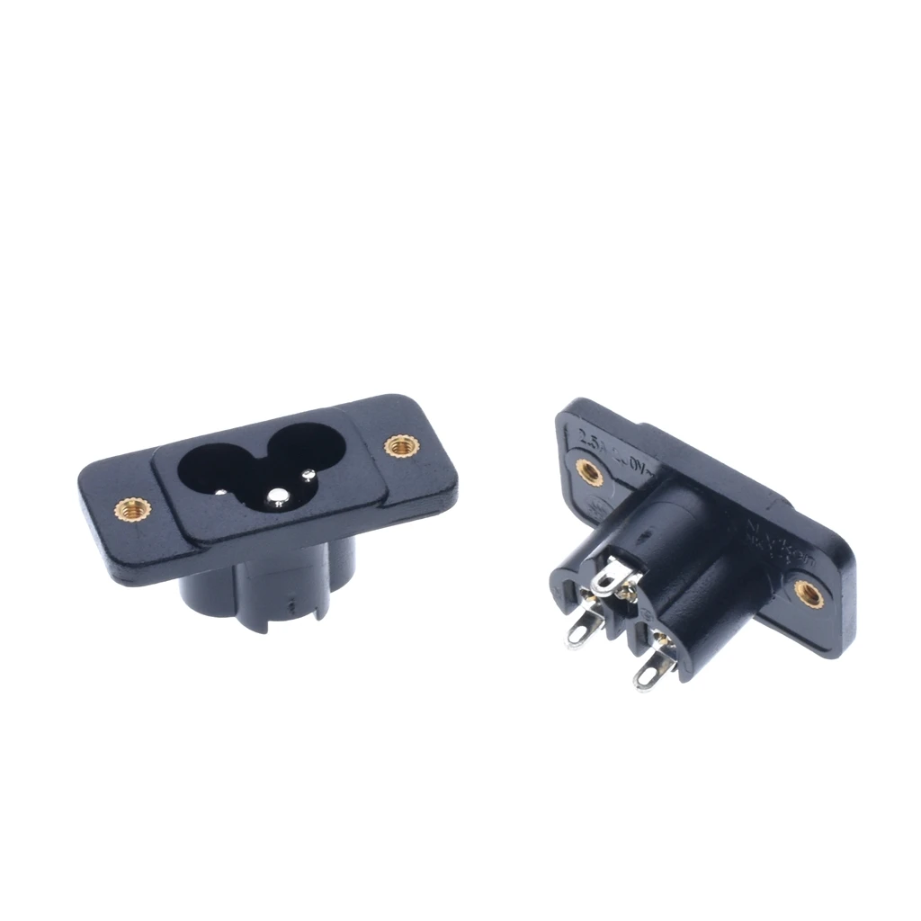 3 Pin IEC320 C6 AC штекер Мощность разъем с винтовым зажимом на крепление Припой