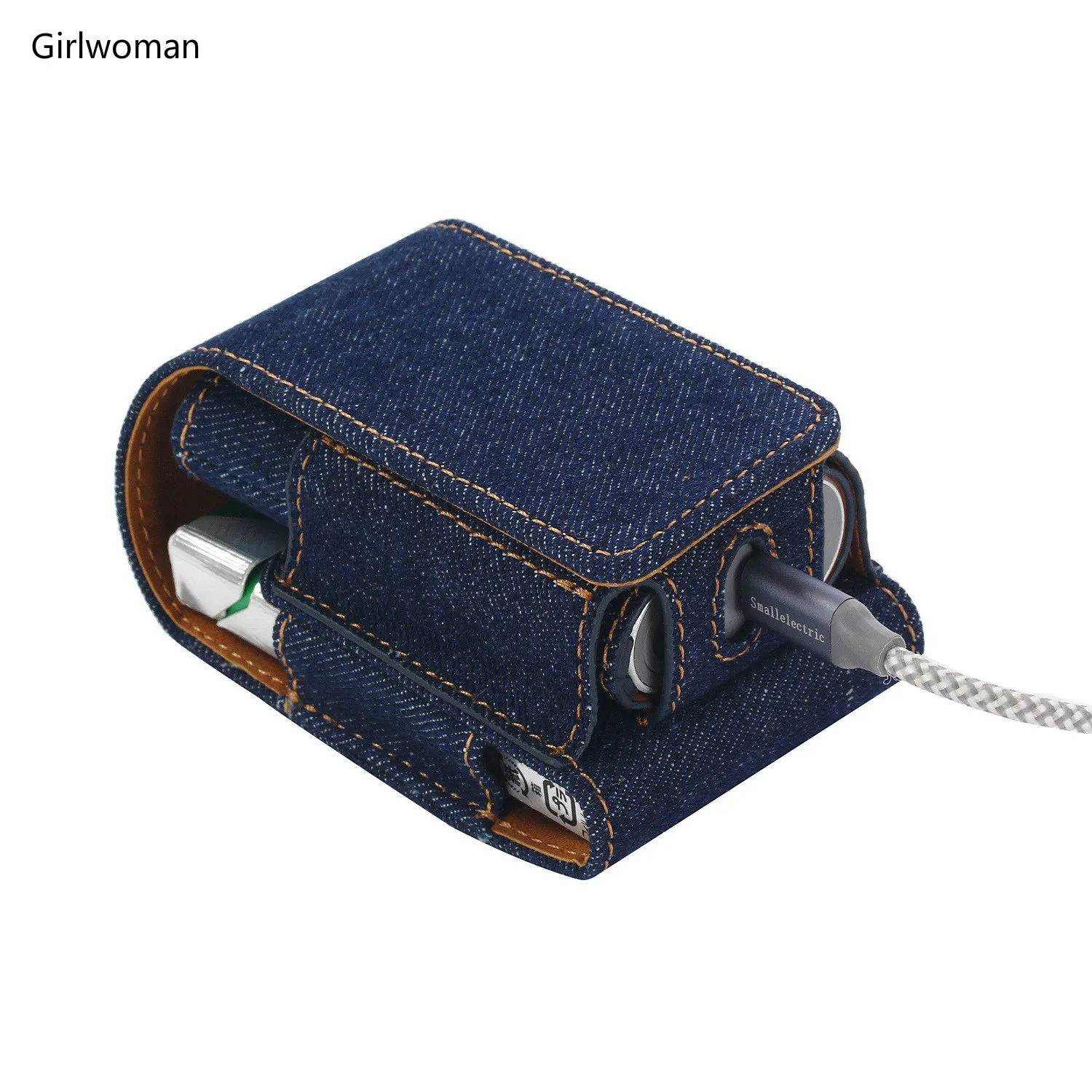 

Girlwoman Leather Pouch for Iqos GLO Cover Glo Case Iqos Case Bag Accessories Flip Style 3 Colors