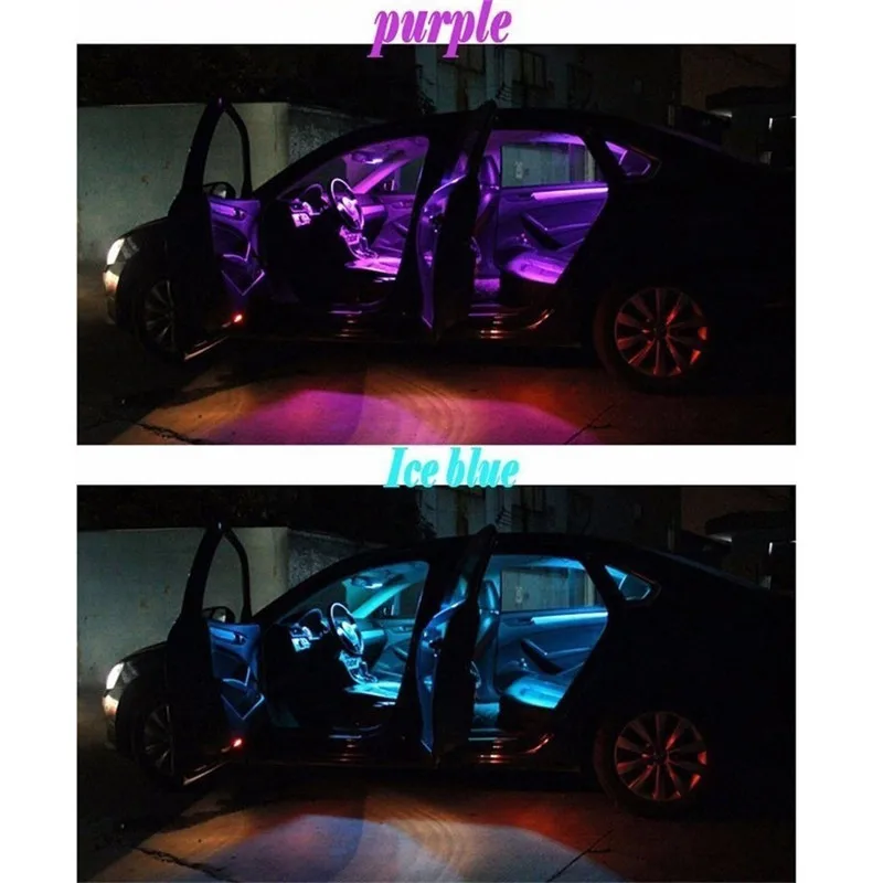 2 шт. RGB 5050 6 SMD гирлянда 31 мм Светодиодная купольная лампа Авто Дистанционное