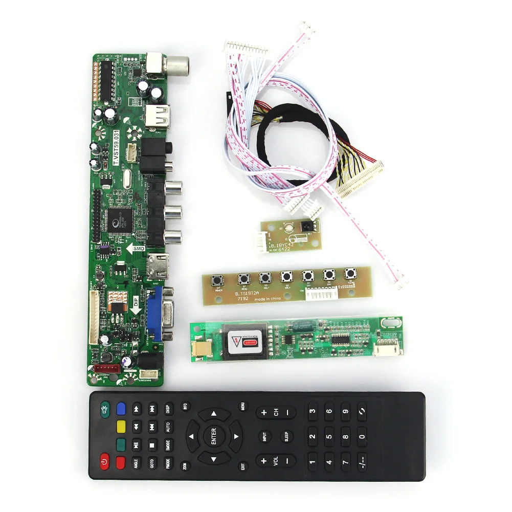 

T.VST59.03 плата драйвера контроллера ЖК светодиодный для N156B3-L0B LP156WH1(TL/A3) (TV + HDMI + VGA + CVBS + USB) LVDS повторное использование ноутбука 1366x768