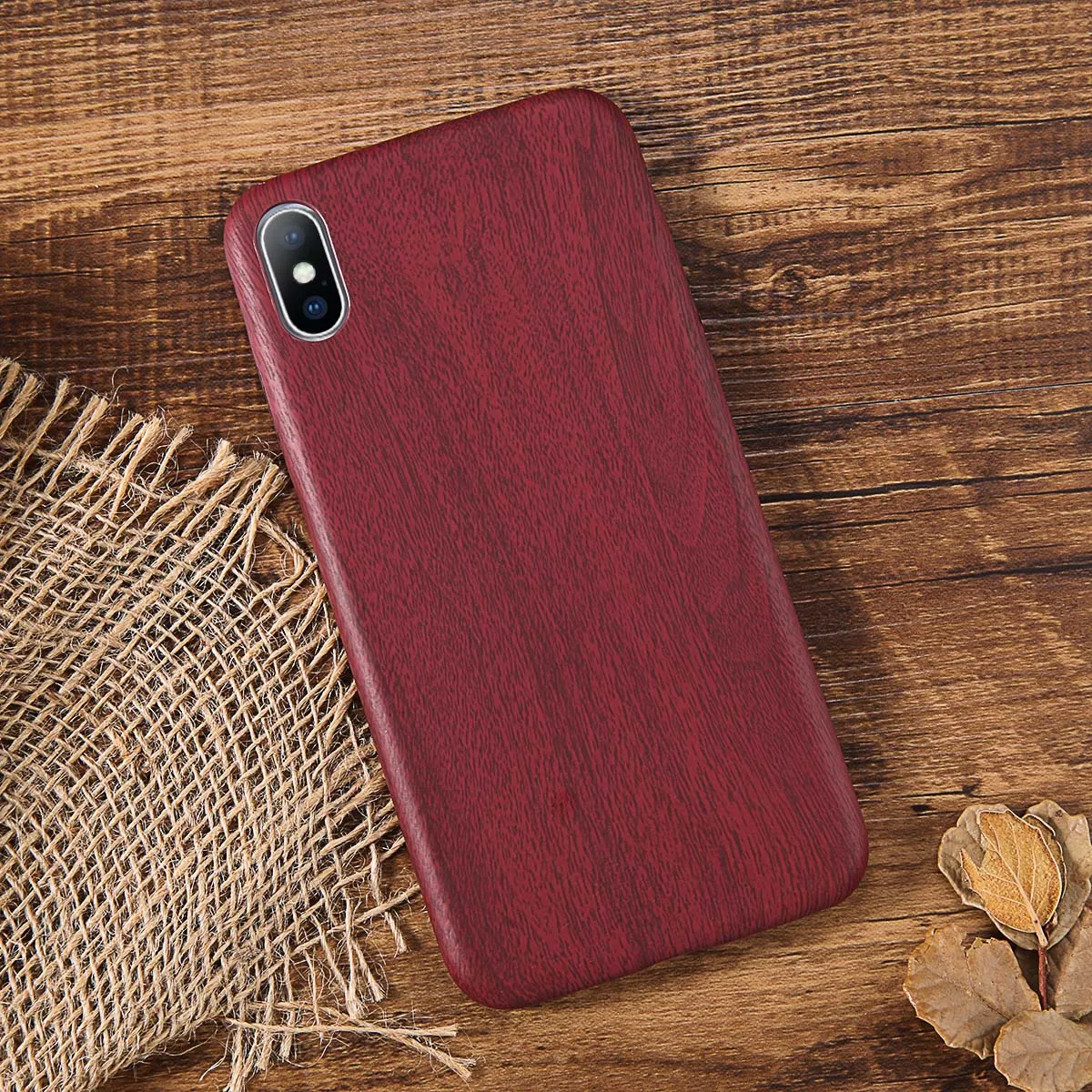 Бордовый Lovebay PU чехол для Iphone 6 6S 7 7plus 8 Plus деревянный зернистый желтый мягкий чехол для телефона s для Iphone XS Max XR X Роскошная задняя крышка - Цвет: Бордовый