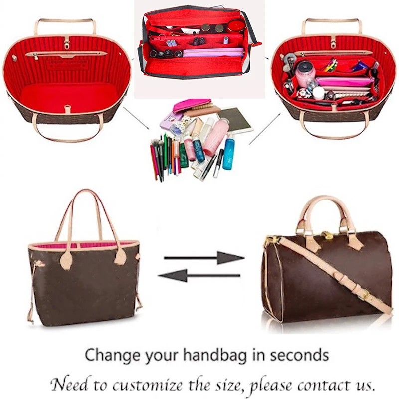 Для Speedy 25, 30, 35, 40, 3 мм премиум-класса, войлочная вставка, органайзер для макияжа, сумочка, органайзер для путешествий, внутренний кошелек, Детская косметичка, сумка для мамы