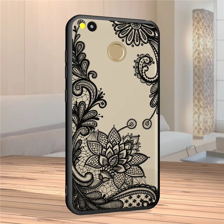 DAGUDON Transparent Case Cover for Xiaomi redmi 4X Fashion Lace Ultra Slim Hard PC For Mandala Floral |