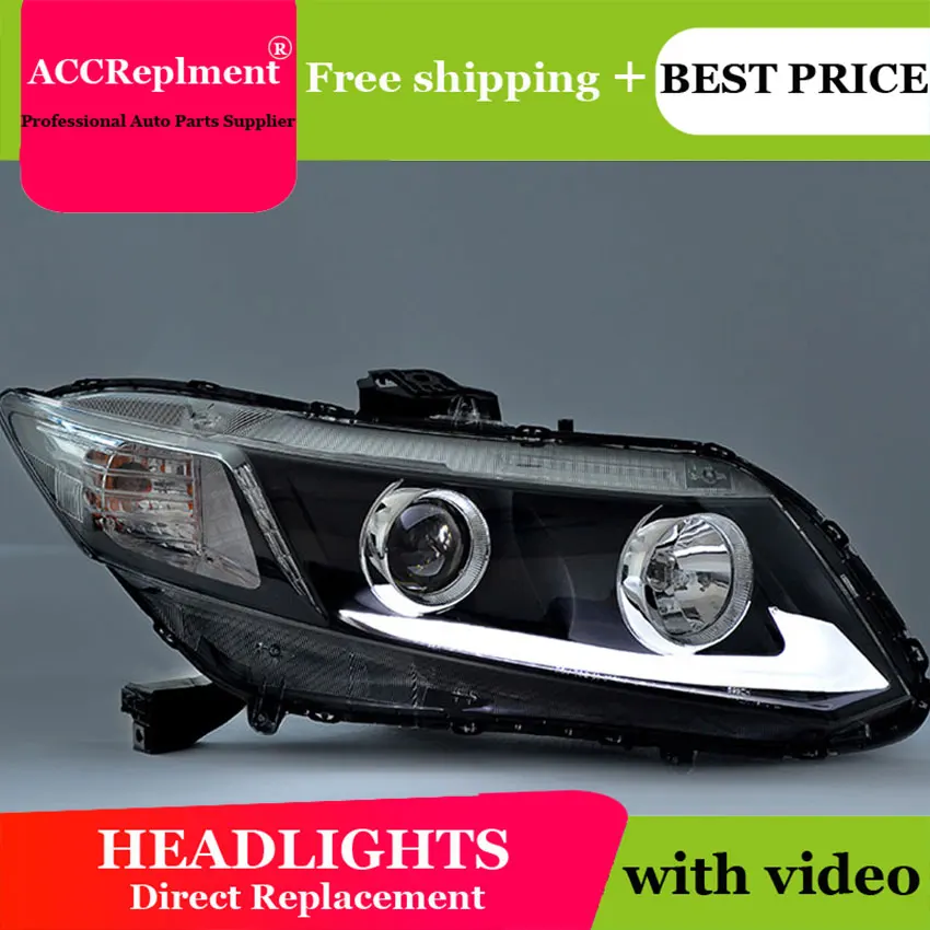 Авто. PRO для Honda Civic головной светильник s парковка 2012-2015 светодиодный бар Q5 би