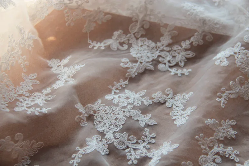 0 91x1 2 метров широкая Марля цвета слоновой кости тюль сетка кружевная отделка