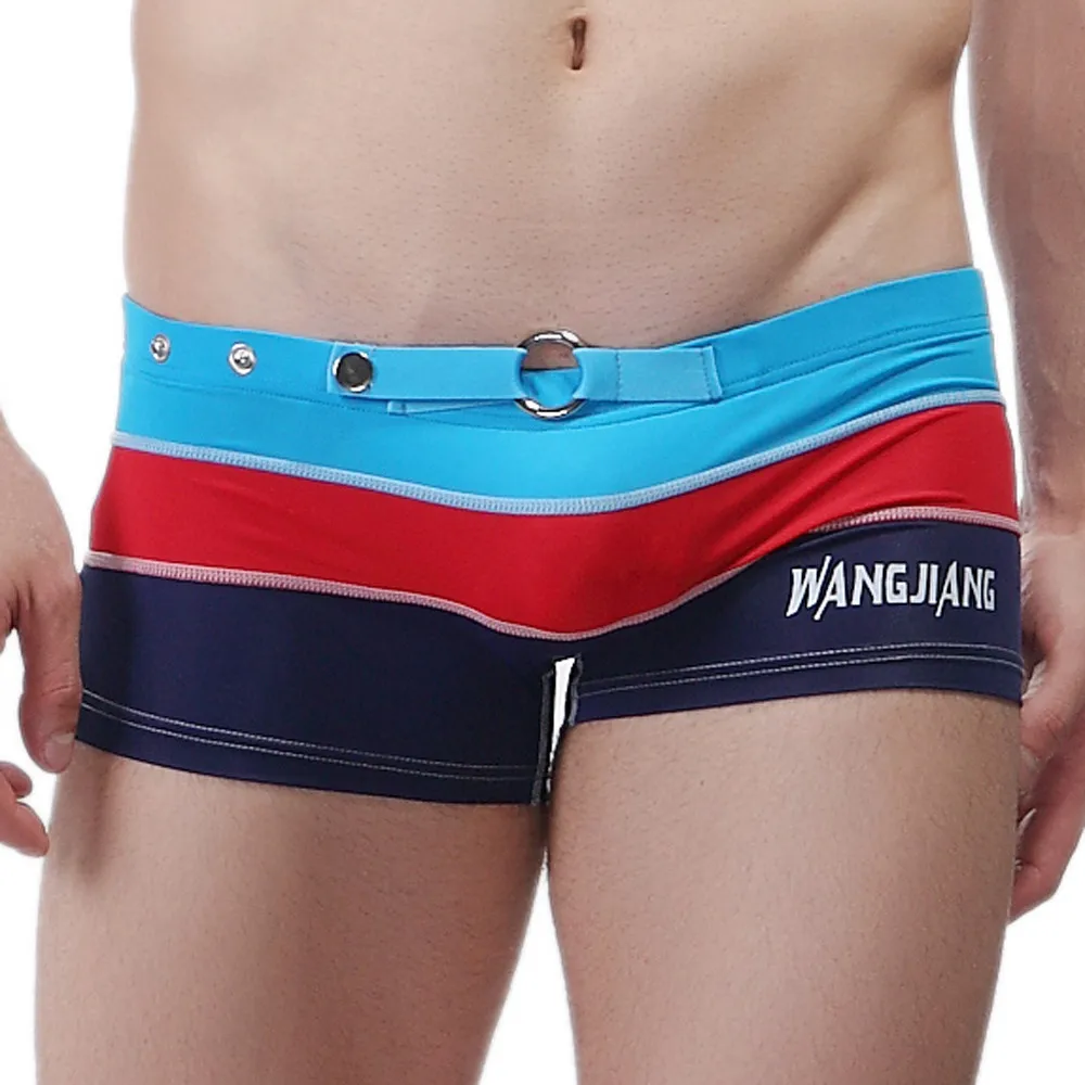 Мужские спортивные плавки бикини SAGACE в стиле пэчворк мужское нижнее белье