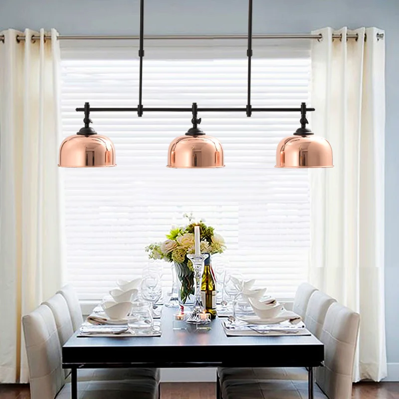 Висящее кафе освещение кухни Утюг Лампы золото Освещение столовой 3 шт. Обеденный