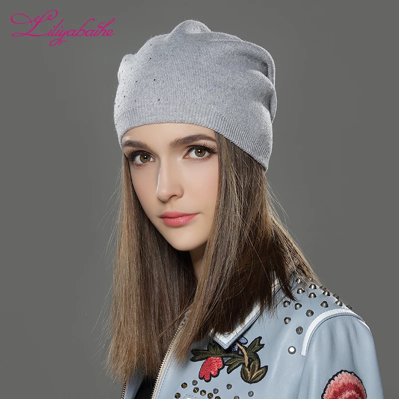 Liliyabaihe новая шапка женская осенняя и зимняя шапка вязаная Шерсть Модные шляпа Красивая бабочка украшения Теплые Шапки для девочек