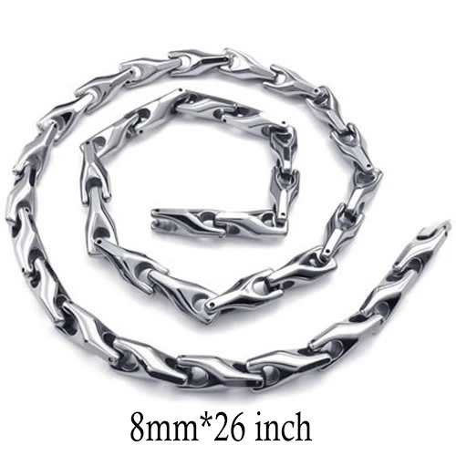 Тяжелые звенья байкерские ювелирные изделия ожерелья Вольфрамовая сталь