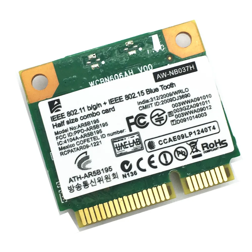 Atheros AR5B195 AW-NB037H MINI PCI-E Wifi 150 / + Buletooth 3, 0