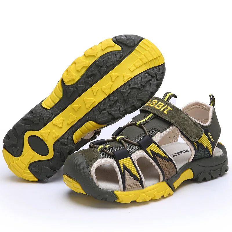 Летние сандалии для мальчиков Повседневная обувь детские Нескользящие дышащие