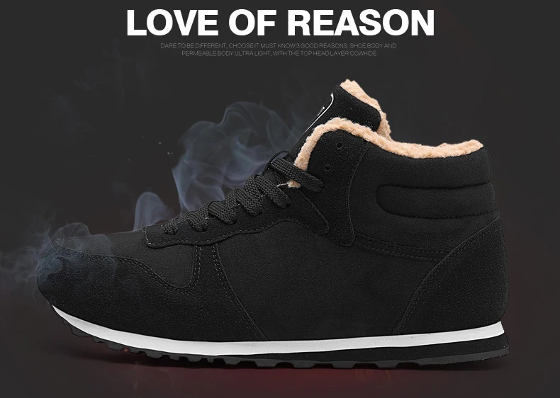 MANLI Men Leather Running Shoes Winter Shoes Men Plus Size Tennis Sneakers For Winter Ankle Boots Male Warm Lovers Botas Hombre