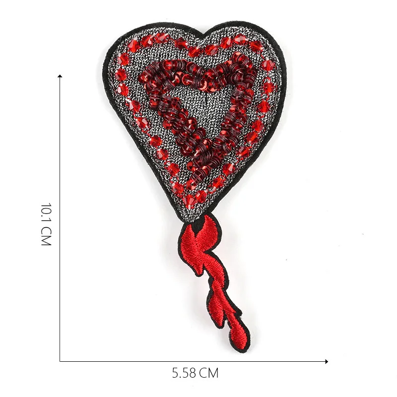 Патчи ручной работы с блестками и бисером аппликация сделай сам в форме глаза