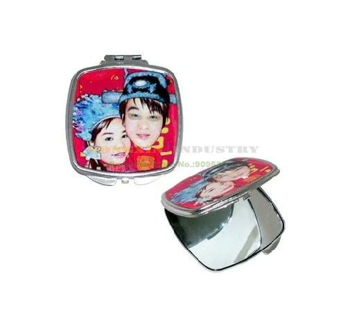 Квадратное Сублимационное зеркало для макияжа 10 шт./лот|makeup mirror with led light|makeup