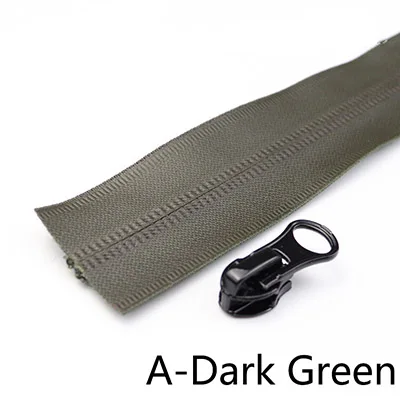 A-Dark Green Meetee 100/200 см 5# нейлон водонепроницаемый молния код нейлон молния DIY сумка для улицы куртка одежда на молнии портной швейный аксессуар ZA014 - Цвет: A-Dark Green