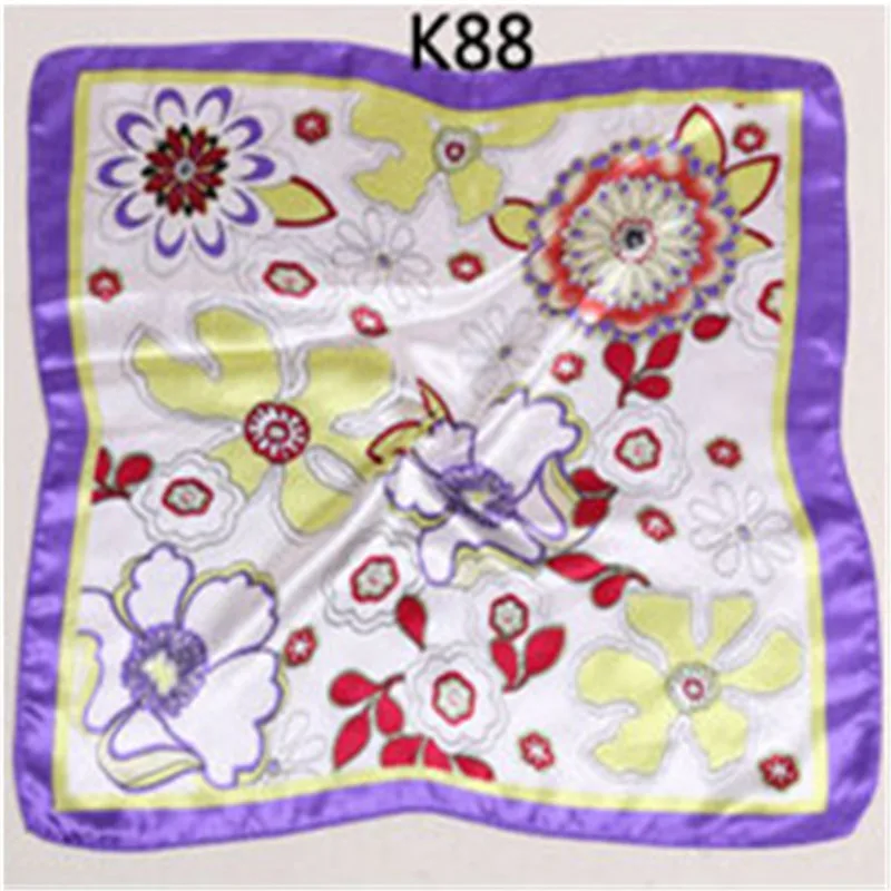 Новая модная женская одежда для работы шелковый шарф с принтом атласный