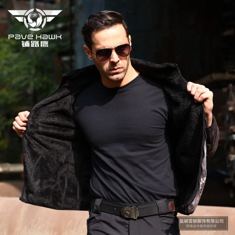 Камуфляжная тактическая Толстая флисовая куртка теплая одежда для мужчин