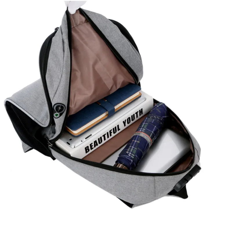 Usb зарядка Противоугонный рюкзак для ноутбука с кодовым замком 21 дюймов женские