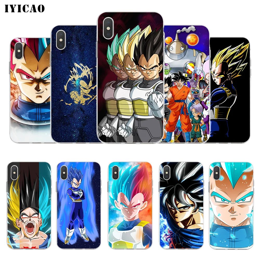 IYICAO Vegeta Dragon Ball Мягкий силиконовый чехол для телефона iPhone X XR XS MAX 6 6s 7 8 Plus 5 5S SE TPU |