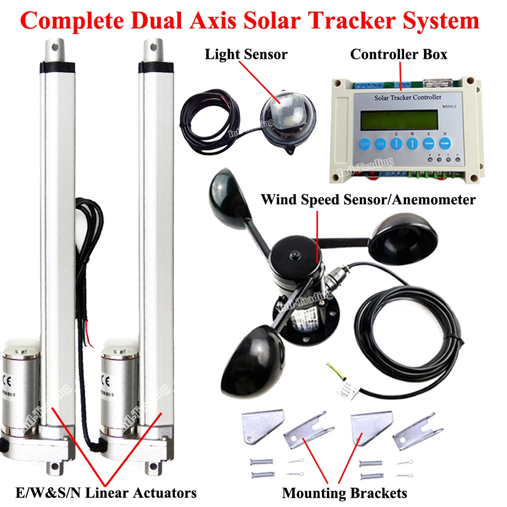 Комплект трекера слежения за солнечной батареей 12 дюймов с линейным приводом ЖК