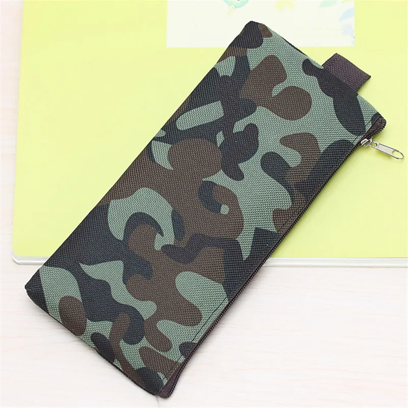 Модный Kawaii Camuflagem пенал для карандашей большая вместительность холст Scholl Офисная