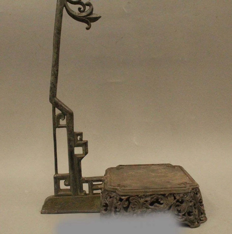 19 &quotКитай Народная Старый Чистая Бронзовый Дракон изучать повесить кисть