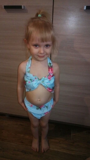 Детский купальник с цветочным рисунком для маленьких девочек комплект бикини