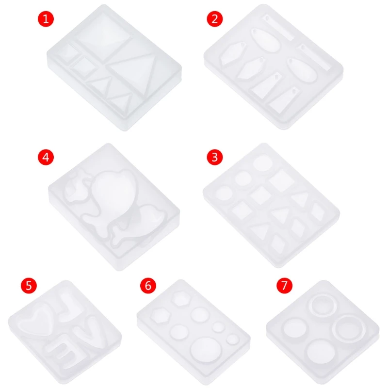 Силиконовая форма DIY для изготовления ювелирных изделий, геометрические изделия, зеркало, декоративная эпоксидная смола, помадка, украшение торта
