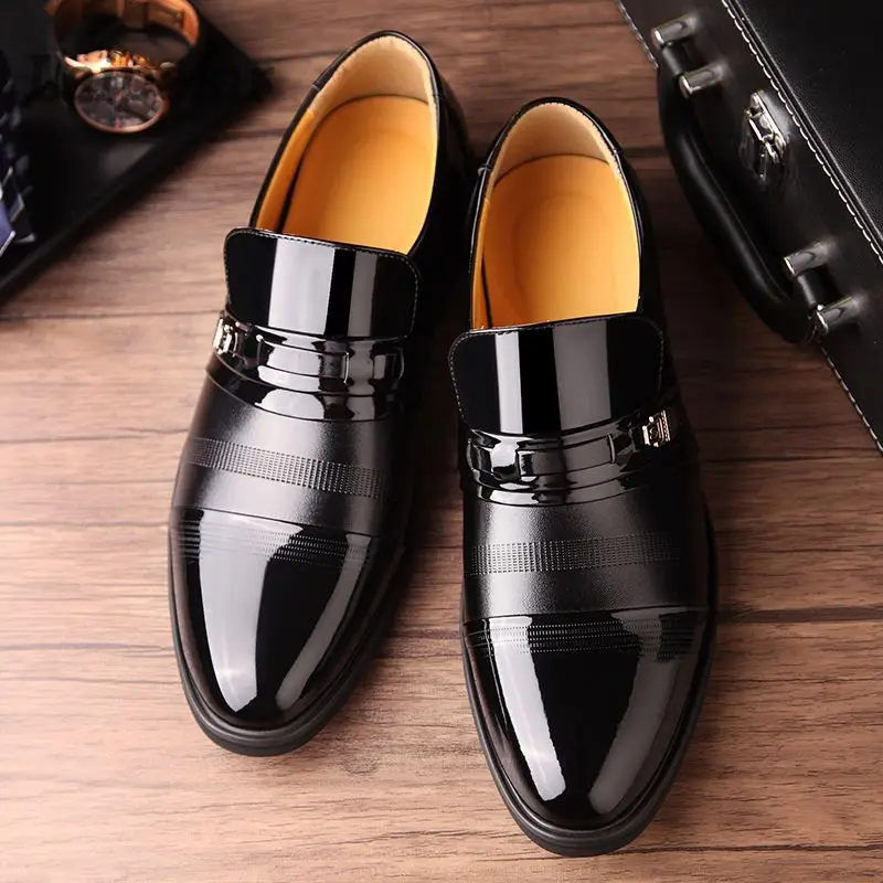 

Classic Pointed Toe Oxford Men Flats Formal Dress Shoes Black Brown Summer Male Casual Business Party Shoes Laipelar