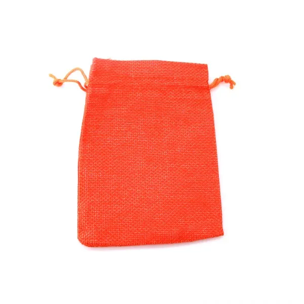 Orange Горячая мода, 5 шт./лот, 7x9, 10x14, 15x20, джутовые подарочные пакеты, разные цвета на выбор, свадебные конфеты, подарки, упаковка, Холщовый мешочек - Цвет: Orange