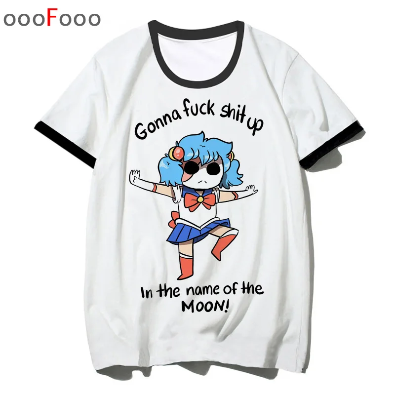 Футболка с круглым вырезом для мужчин и женщин мультяшным принтом стиль хип