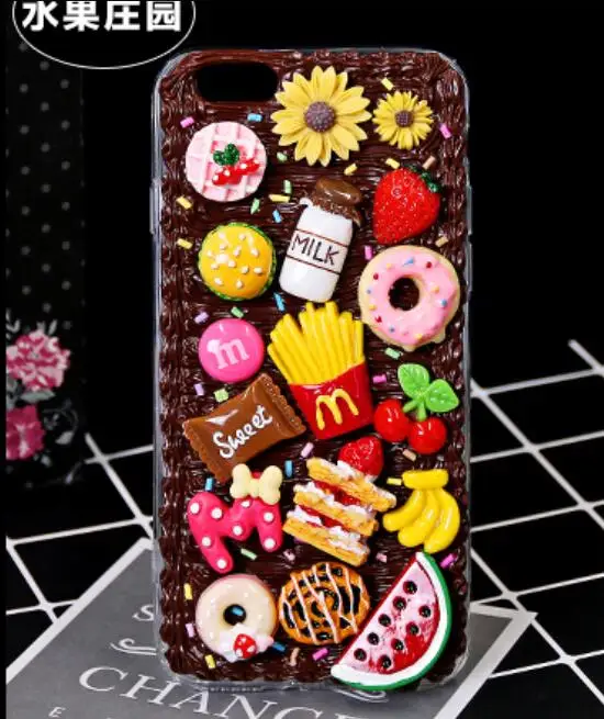 Симпатичные Сейлор Мун 3D Kawaii Decoden взбитые сливки чехол для телефона iPhone 7 Чехол |